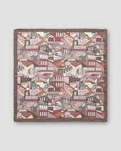 City Print Silk Pocket Square