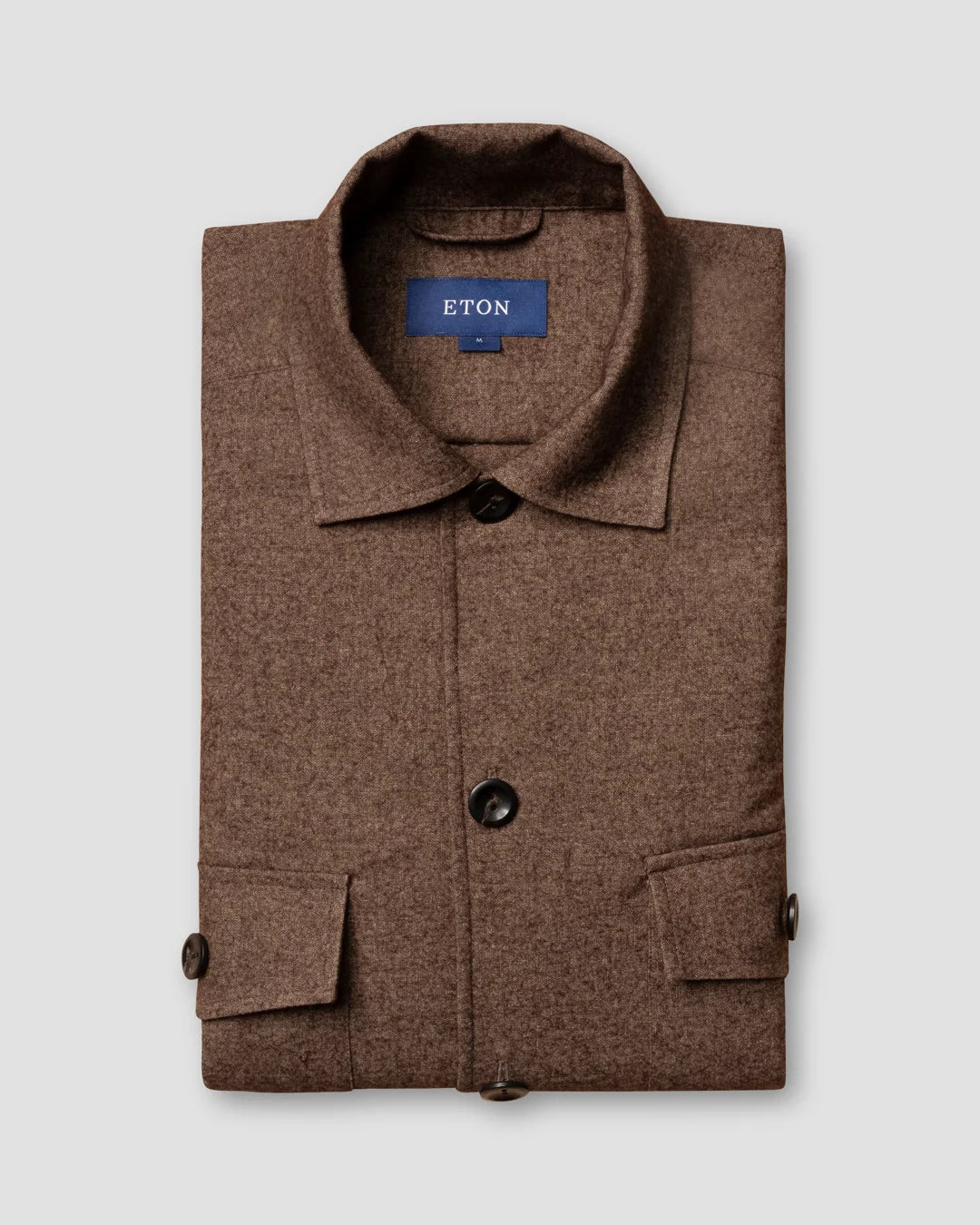 Cotton Wool Cashmere Flannel Overshirt Eton