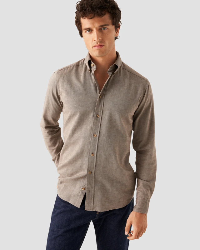 Braunes Flanellhemd - Eton