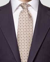 Light Floral Panama Silk Tie