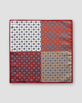 Brown Silk Pocket Square – Four Squares