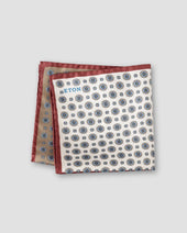 Brown Silk Pocket Square – Four Squares