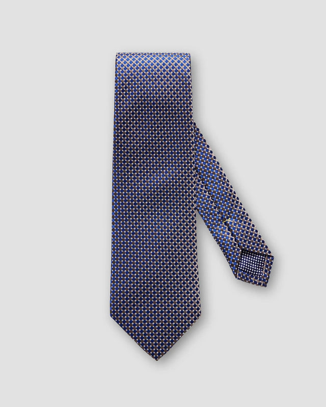 Braune Seidenkrawatte mit geometrischem Muster - Eton