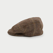 Glencoe Wren Check Wool Flat Cap