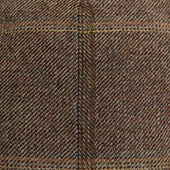 Glencoe Wren Check Wool Flat Cap