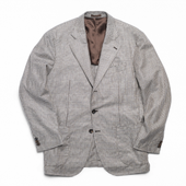 Brown Glen Check Silk Waverly Jacket