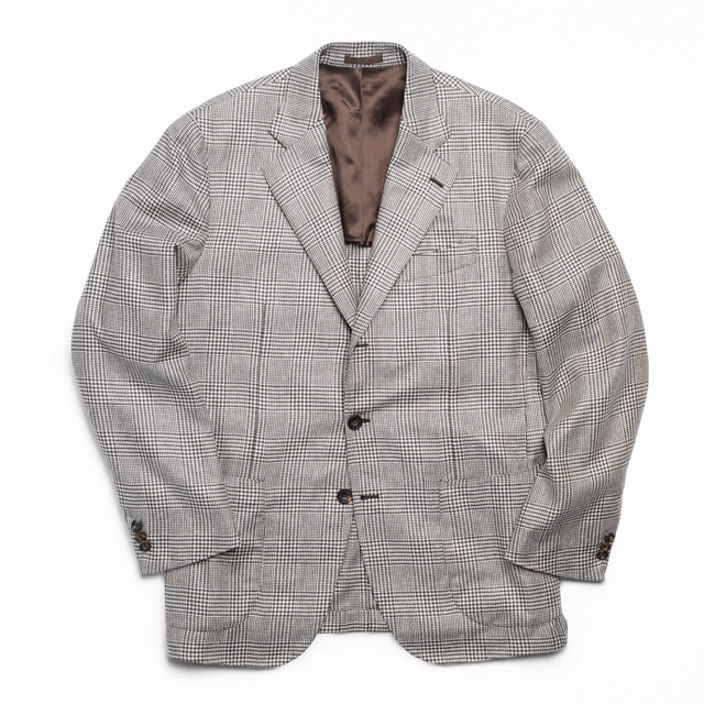 Brown Glen Check Silk Waverly Jacket