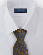 Green Blue Floral Printed Silk Tie
