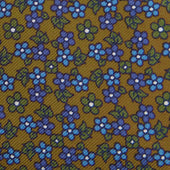 Green Blue Floral Printed Silk Tie