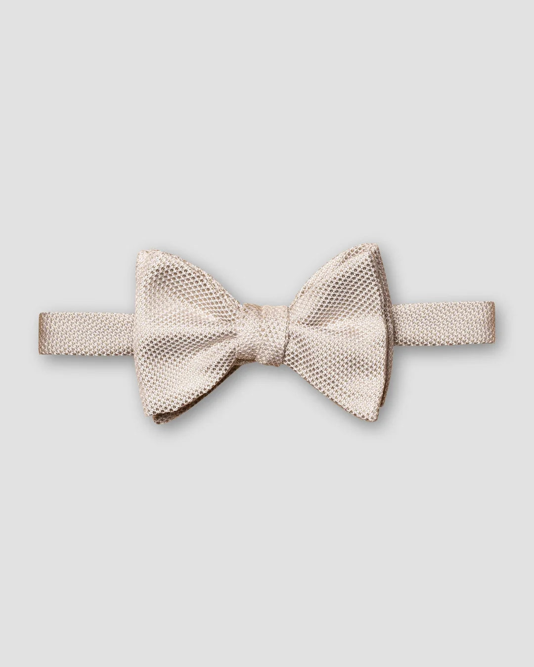 Beige Grenadine Bow Tie Self Tied