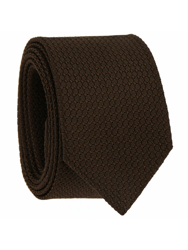 Brown grenadine silk The Nines tie Grenadines III