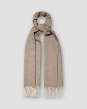 Light Brown Herringbone Wool Scarf