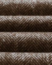 Brown Herringbone Wool Scarf