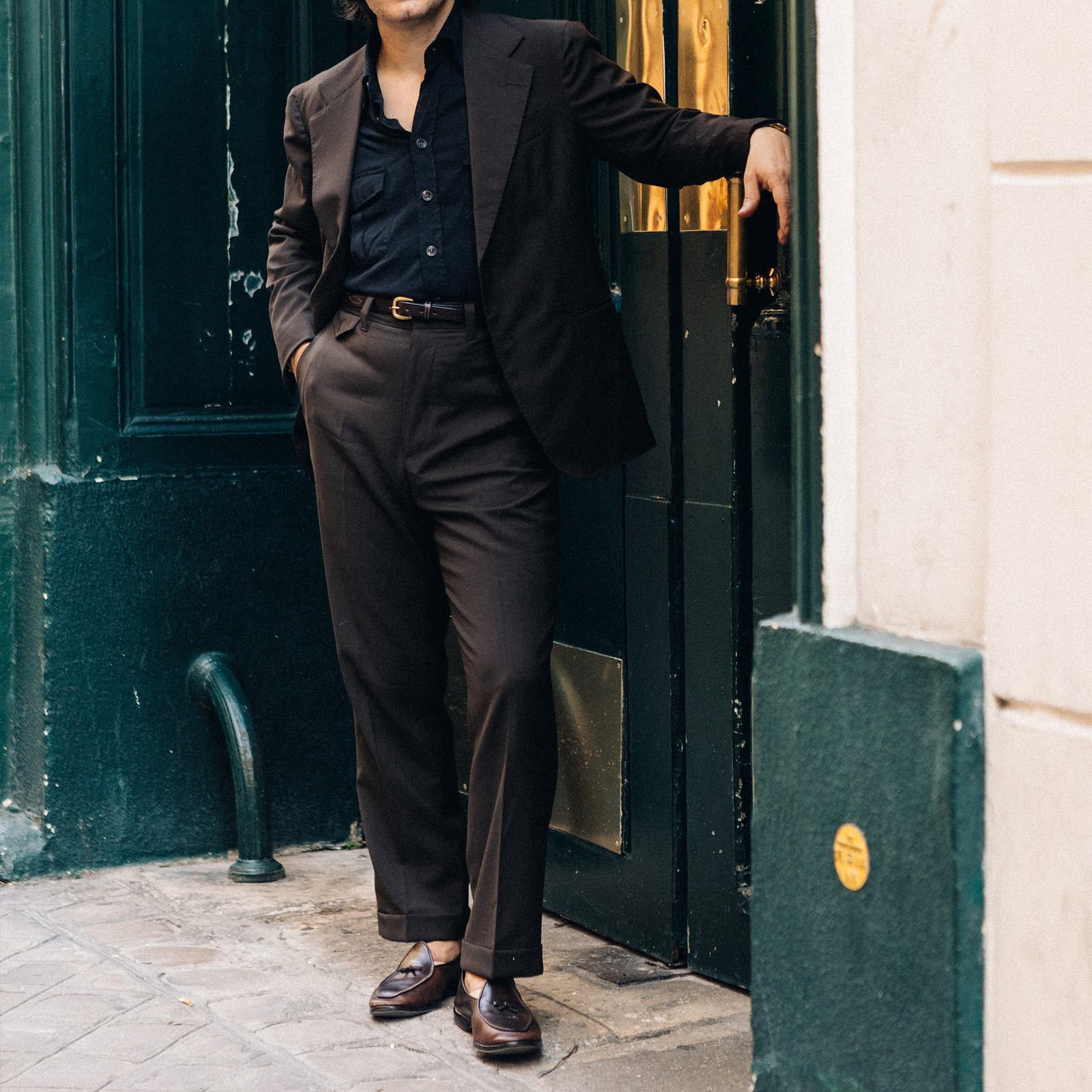 Dark Brown Tropical Wool Waverly Suit