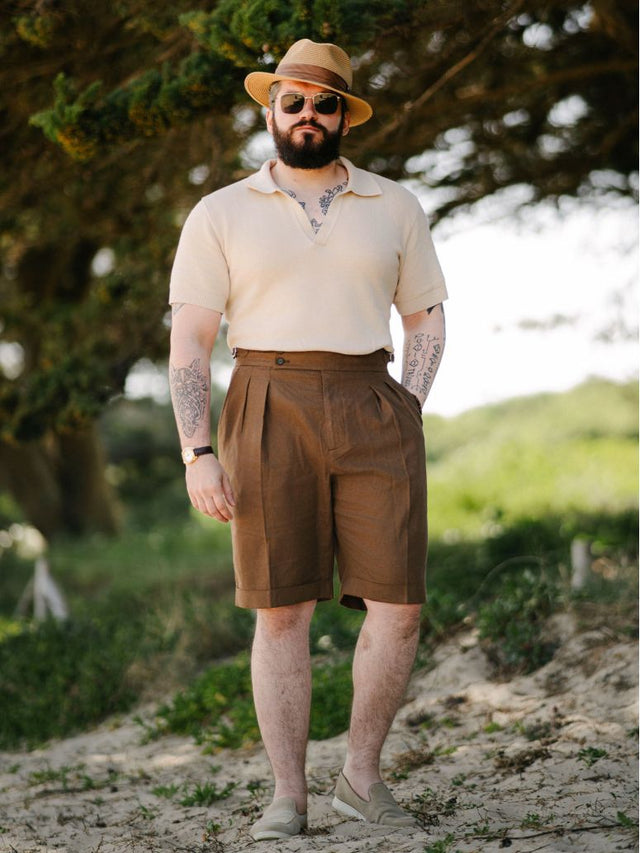 Brown high-waisted short - Litha