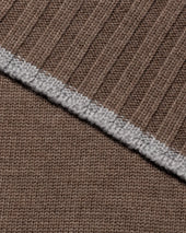 Brown Knitted Wool Scarf