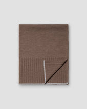 Brown Knitted Wool Scarf