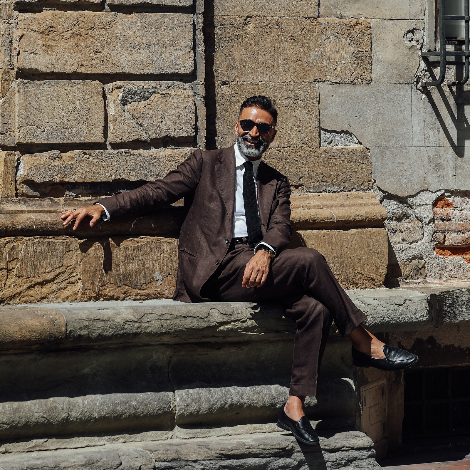 Brown Linen Waverly Suit