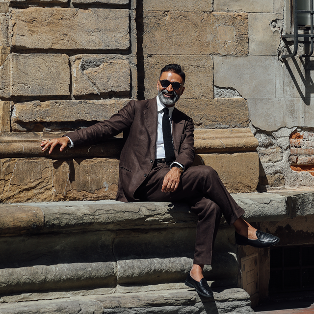 Brown Linen Waverly Suit