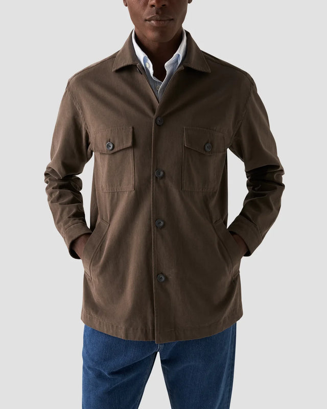 Brown Moleskin Overshirt - Eton