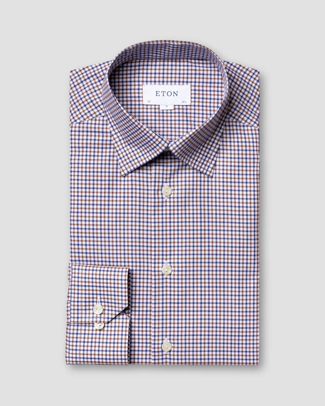 Blue Check Twill Shirt Eton