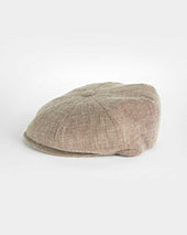 Micro Houndstooth Cotton Linen Gatsby Cap