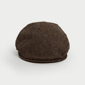 Brown Plain Weave Wool Flat Cap