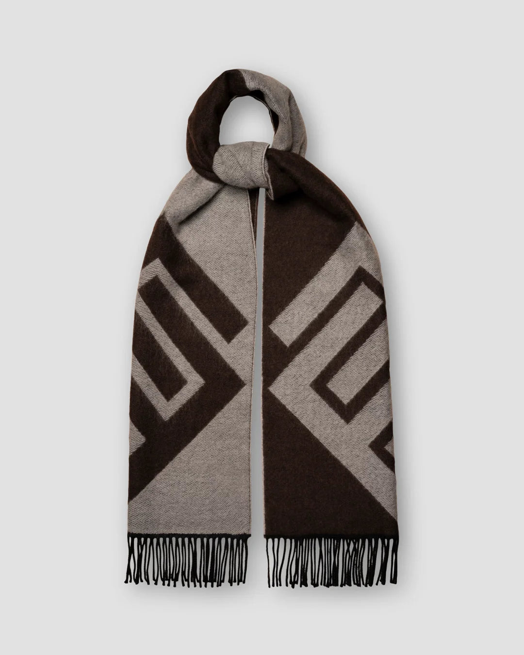 Double Sided Wool Scarf With E Print