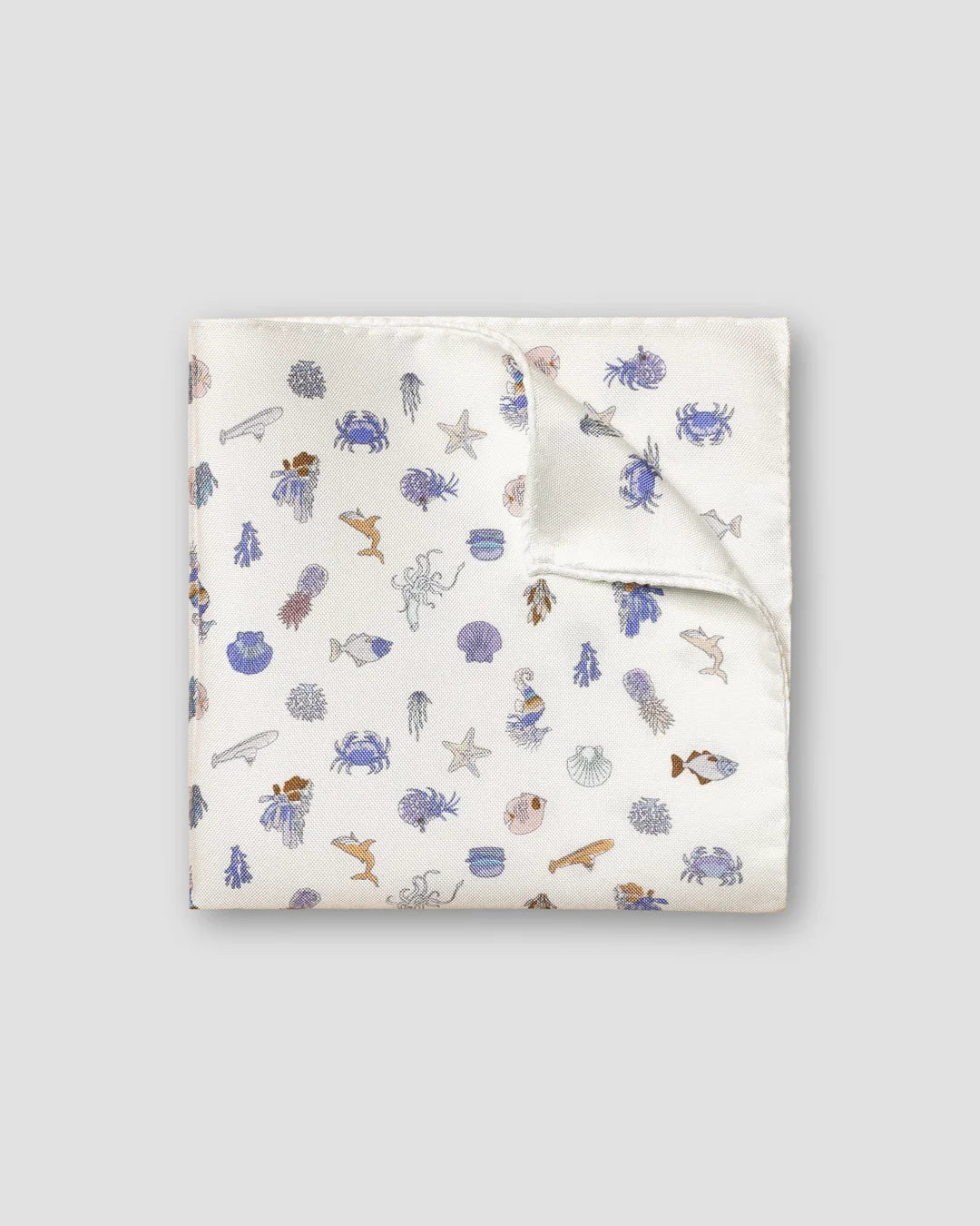 Ocean Print Silk Pocket Square