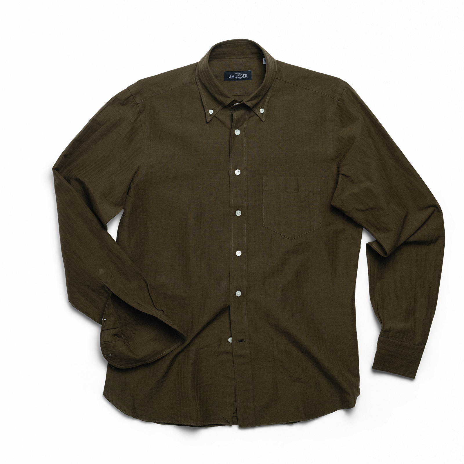 Cotton Linen Seersucker Button Down Shirt
