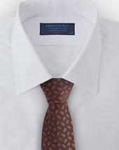Silk Tie With Micro Paisley Motif