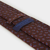Silk Tie With Micro Paisley Motif