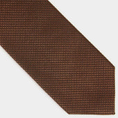 Small Houndstooth Wool Silk Blend Tie