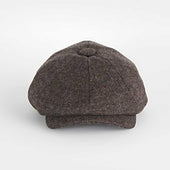 Brown Twill Wool Gatsby Cap
