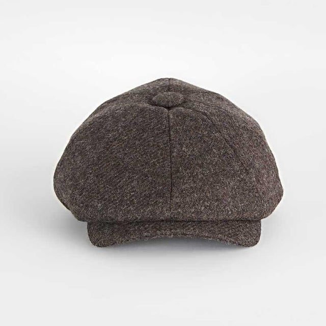 Brown Twill Wool Gatsby Cap
