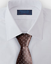 White Spot Herringbone Silk Tie