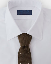 White Spot Knitted Cashmere Tie