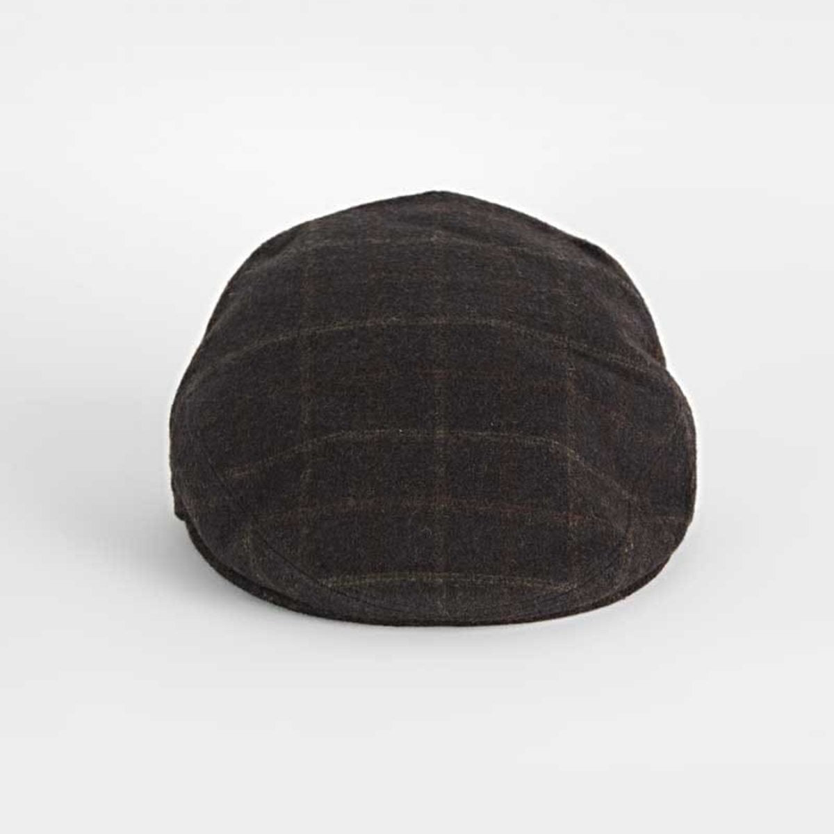 With A Cream Orange Overcheck Loden Flat Cap
