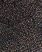 Blue Prince Of Wales Check Wool Cashmere Gatsby Cap