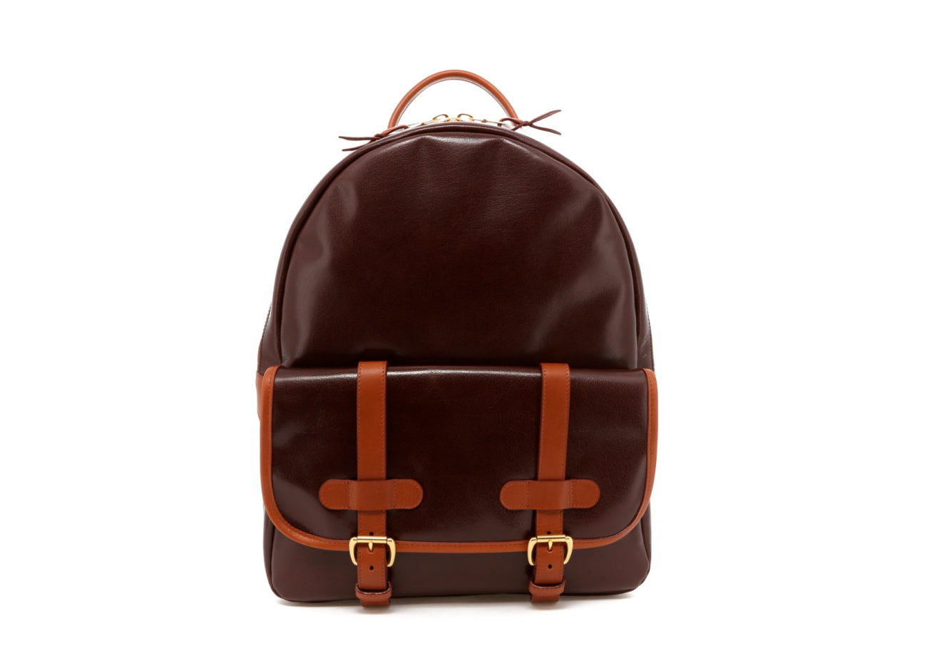 Hampton Backpack - Brown Goatskin / Cognac Trim