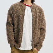 Tweed Zip Up Cardigan