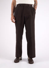 Wool Linen Pleated Trouser