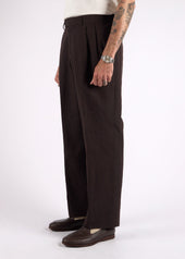 Wool Linen Pleated Trouser