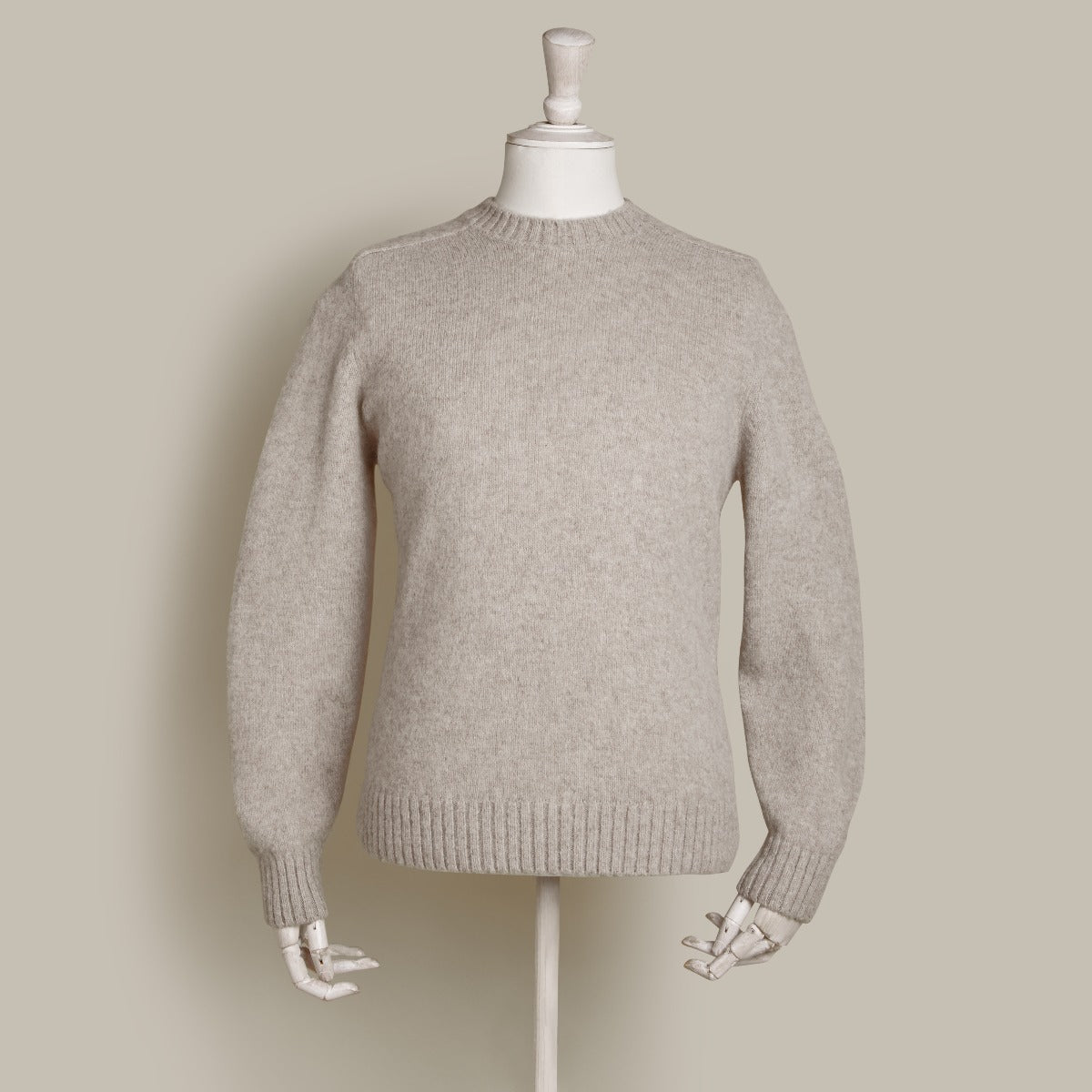 Brushed Geelong Crew Neck Sweater In Natural