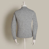 Brushed Geelong Crew Neck Sweater In Grey