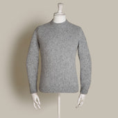 Brushed Geelong Crew Neck Sweater In Grey
