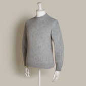 Brushed Geelong Crew Neck Sweater In Grey