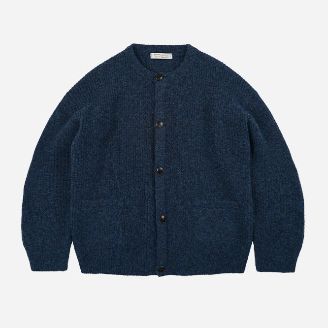 Brushed Wool Round Cardigan