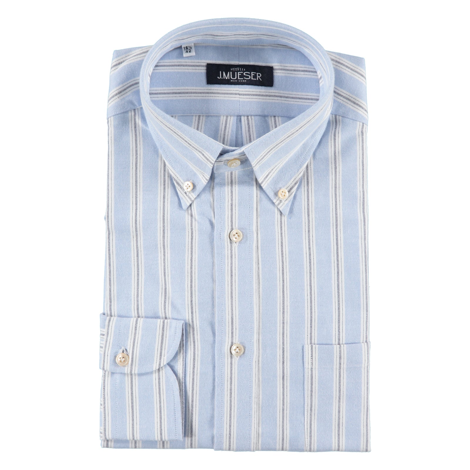 Light Multi Stripe Brushed Oxford Shirt