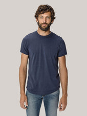 Slub Short Curved Hem Tee